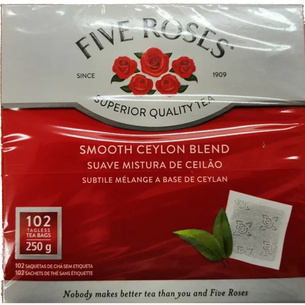 five roses 250g, 102 tagless teabags