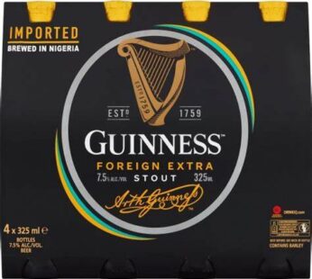 nigerian guinness 325ml bottles x 4 pack