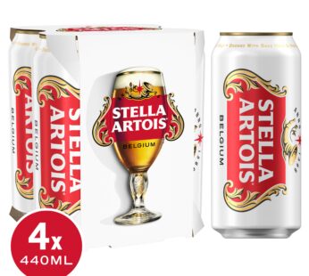 stella artois 440ml x 4 pack