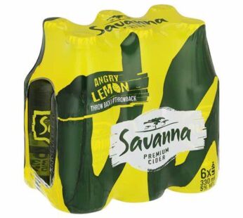 Savanna angry lemon 330ml x 6 pack