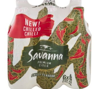 Savanna chilled chilli 330ml x 6 pack